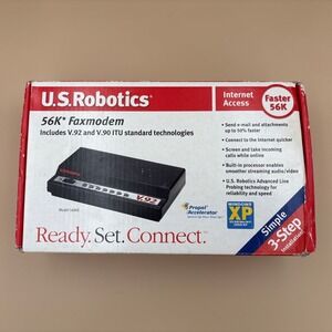 US Robotics USR5686E 56k V.92 External Serial Data Fax Modem NEW